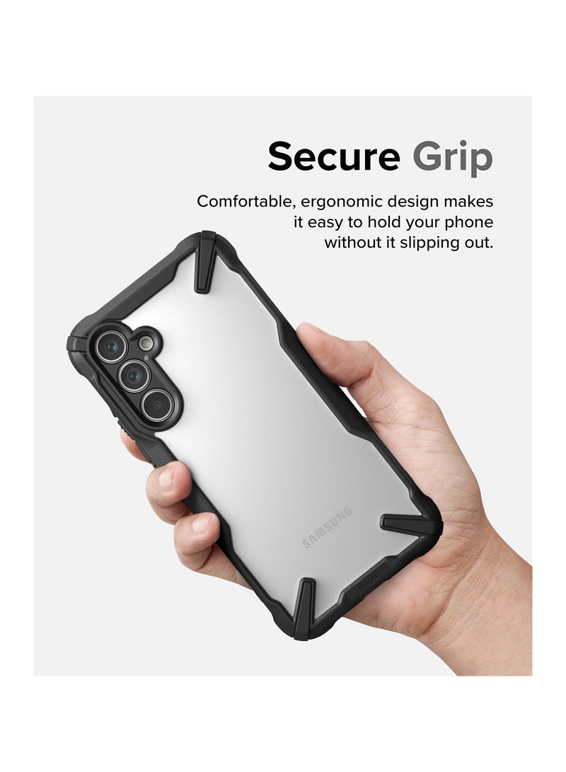 Ringke Fusion-X [Anti-Scratch Dual Coating] Compatible with Samsung Galaxy A54 5G Case, Augmented Bumper Clear Hard Back Shockproof Advanced Protective Cover Designed for Samsung A54 5G Case BLACK - Image 4