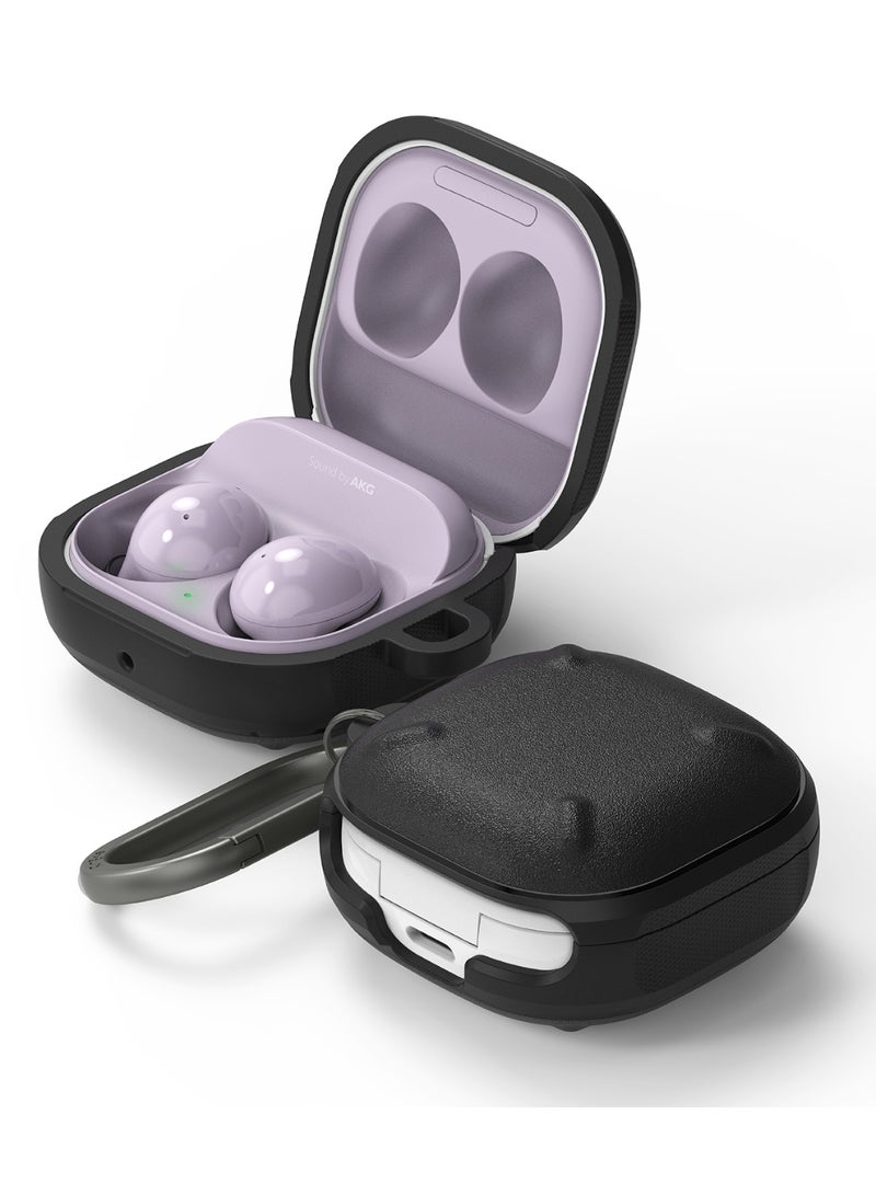 Ringke Onyx Compatible with Samsung Galaxy Buds 2 Pro / Buds Pro / Buds 2 / Buds Live / Buds FE Case, Oil & Dirt Resistant Non-Slip Cover black - Image 1