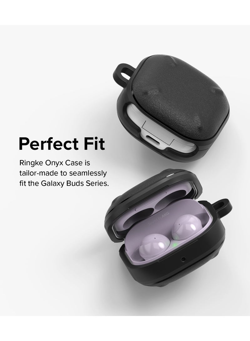 Ringke Onyx Compatible with Samsung Galaxy Buds 2 Pro / Buds Pro / Buds 2 / Buds Live / Buds FE Case, Oil & Dirt Resistant Non-Slip Cover black - Image 3