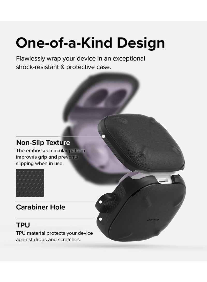 Ringke Onyx Compatible with Samsung Galaxy Buds 2 Pro / Buds Pro / Buds 2 / Buds Live / Buds FE Case, Oil & Dirt Resistant Non-Slip Cover black - Image 4