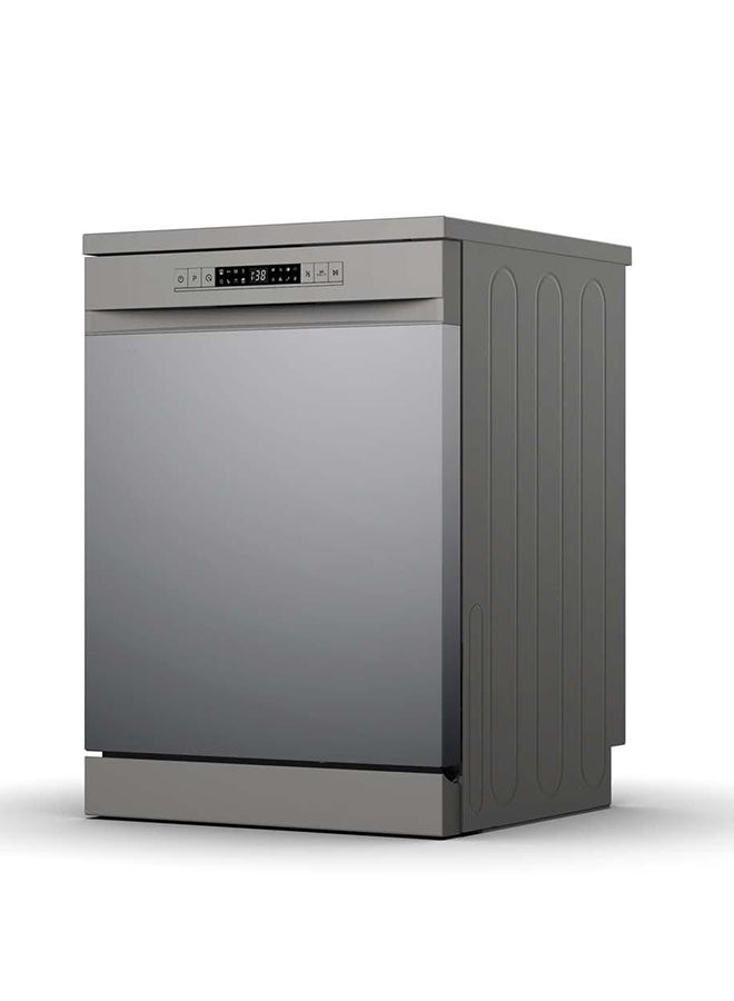 هايسنس Dishwasher 12 Place Setting 6 Programs 2 Racks Silver HS622E90SSA silver  - Image 2