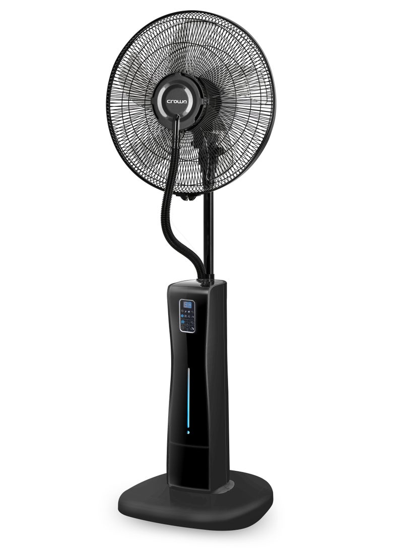Crownline 16-Inch Mist Fan, Touch Panel With Remote Control, 12-Hour Timer, 2L Water Tank 2 L 75 W MF-425 Black - Image 3