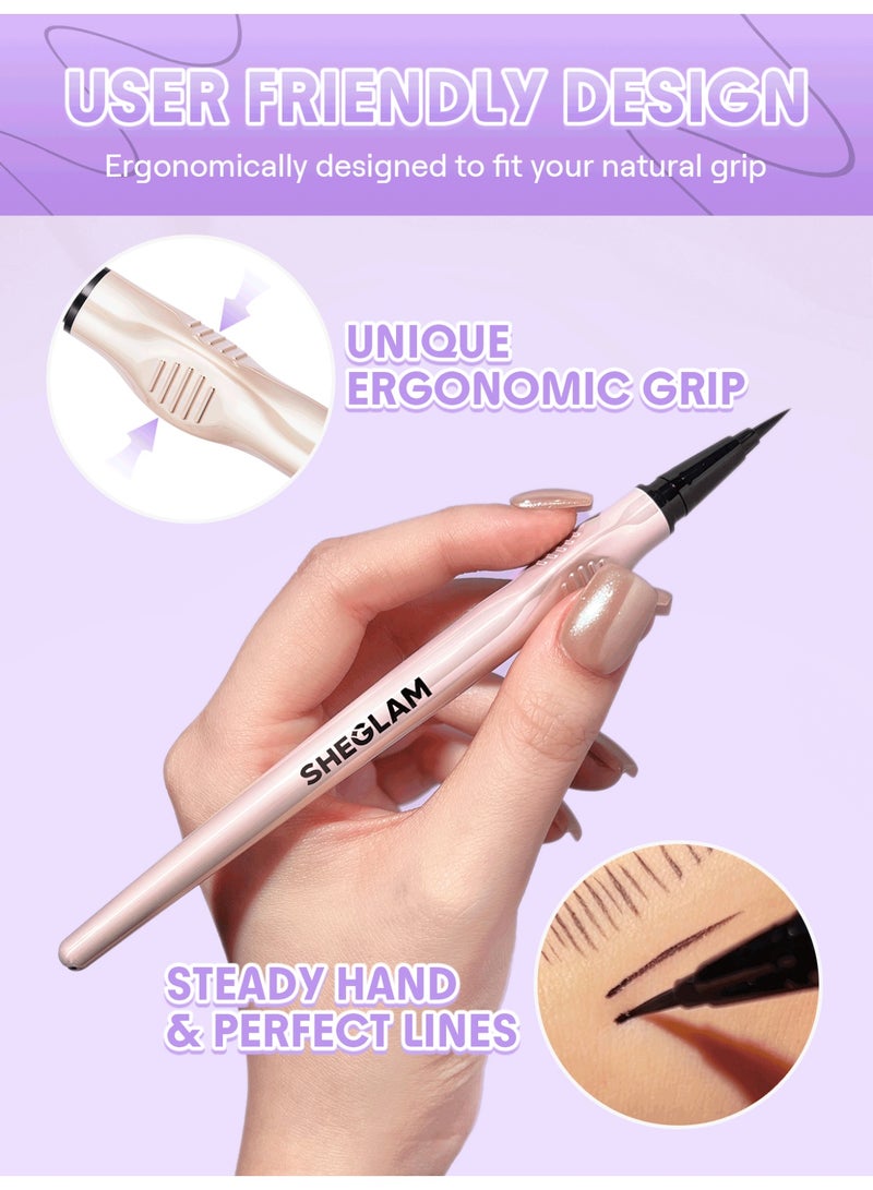 SHEGLAM Glide Control Liquid Eyeliner - Matte black - Image 5