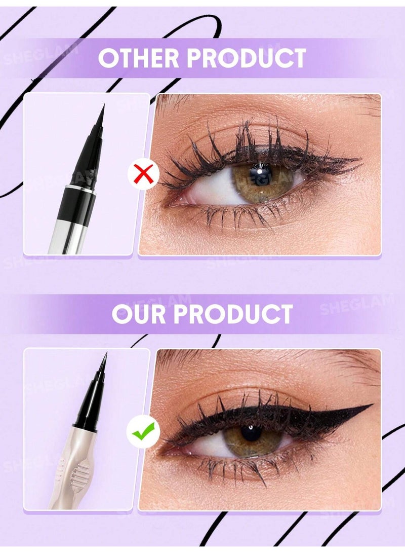 SHEGLAM Glide Control Liquid Eyeliner - Matte black - Image 3