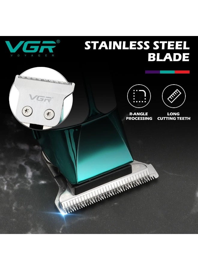 VGR V-958 Professional Corded And Cordless Hair Trimmer | Runtime 180 min | Blue And White - Image 3