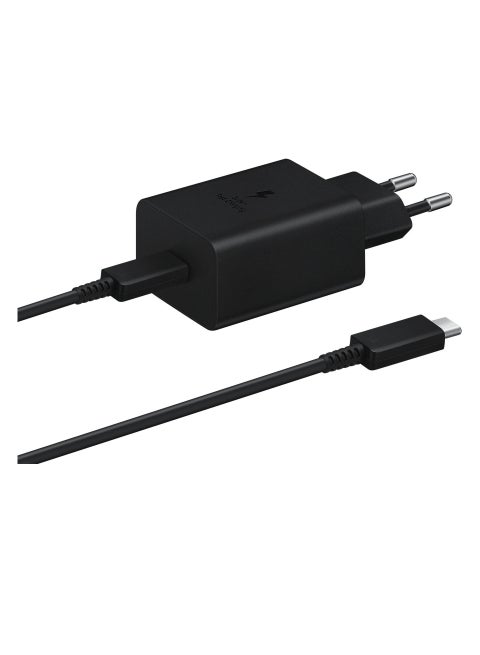 Original 45W PD Power Adapter With Compact Design/USB-C Port/USB Type-C to C Cable (5A/1.8m) Super Fast Charging - Black