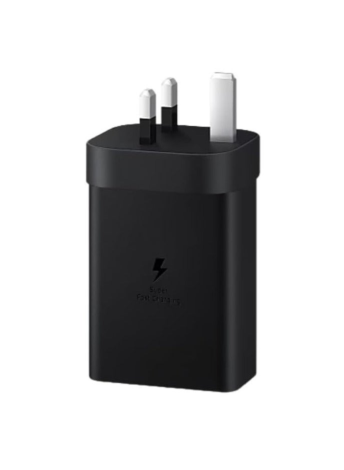 Samsung 65W PD Power Adapter Trio 2 x USB C & 1 x USB A UK Plug - EP-T6530NBEGGB - Black - Image 3