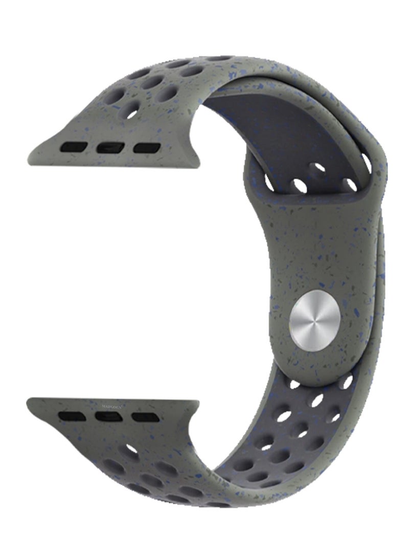 MARGOUN Silicone Sport Strap For iWatch Series Ultra 2/Ultra 10 9 8 7 SE 6 5 4 3 2 1 Watch Band 49mm, 46mm, 45mm, 44mm, 42mm Series 3 Replacement Band With Colored Particles Dark Olive Green  - Image 1