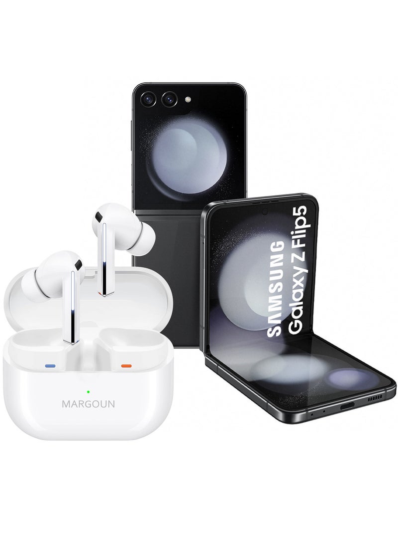 MARGOUN Buds3 Pro Wireless Earbuds With Touch Control & Magnetic Charging Case For Galaxy ZFlip5 White  - Image 1