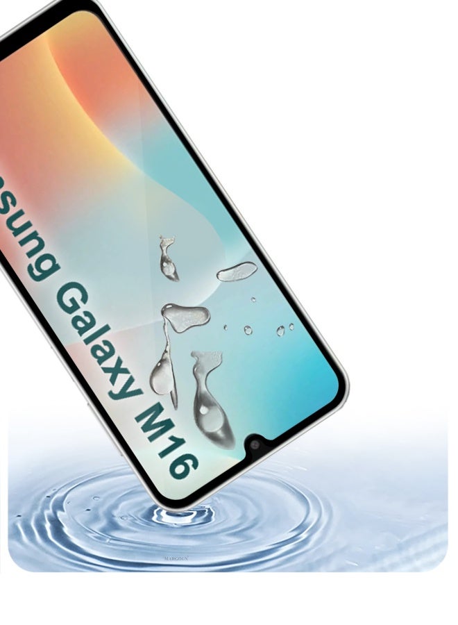MARGOUN Samsung Galaxy M16 Screen Protector Full Coverage 9H Tempered Glass HD Clarity With Anti-Fingerprint And Edge-To-Edge Fit Side Black-1  - Image 4