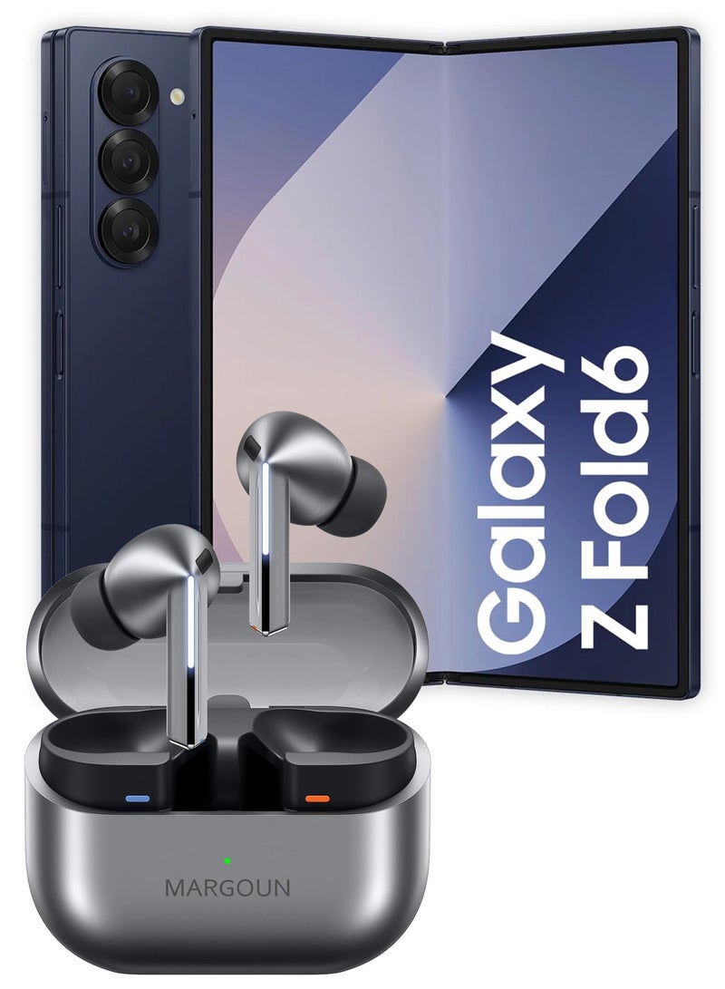 MARGOUN Buds3 Pro Wireless Earbuds With Touch Control & Magnetic Charging Case For Galaxy Zfold 6 Silver  - Image 1
