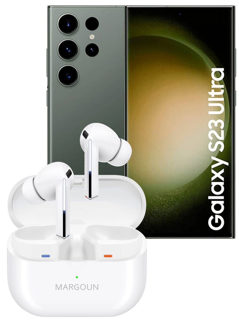 MARGOUN Buds3 Pro Wireless Earbuds with Touch Control & Magnetic Charging Case for Galaxy S23 Ultra - White White  - Image 1