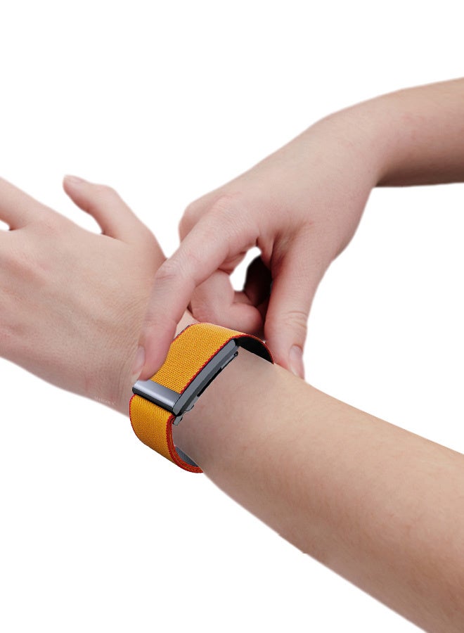 MARGOUN Nylon Sport Band for Whoop 4.0 Breathable Adjustable Wristband Water Resistant Replacement Strap Mustard Yellow  - Image 2
