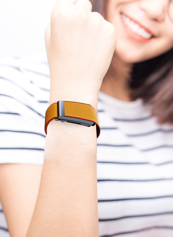 MARGOUN Nylon Sport Band for Whoop 4.0 Breathable Adjustable Wristband Water Resistant Replacement Strap Mustard Yellow - Image 5
