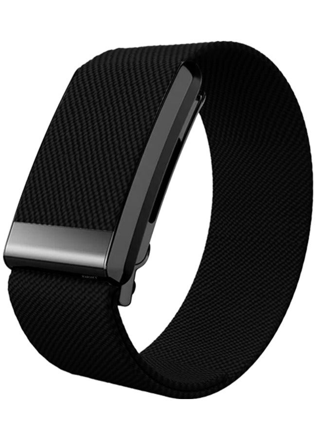 MARGOUN Nylon Sport Band for Whoop 4.0 Breathable Adjustable Wristband Water Resistant Replacement Strap Black  - Image 1