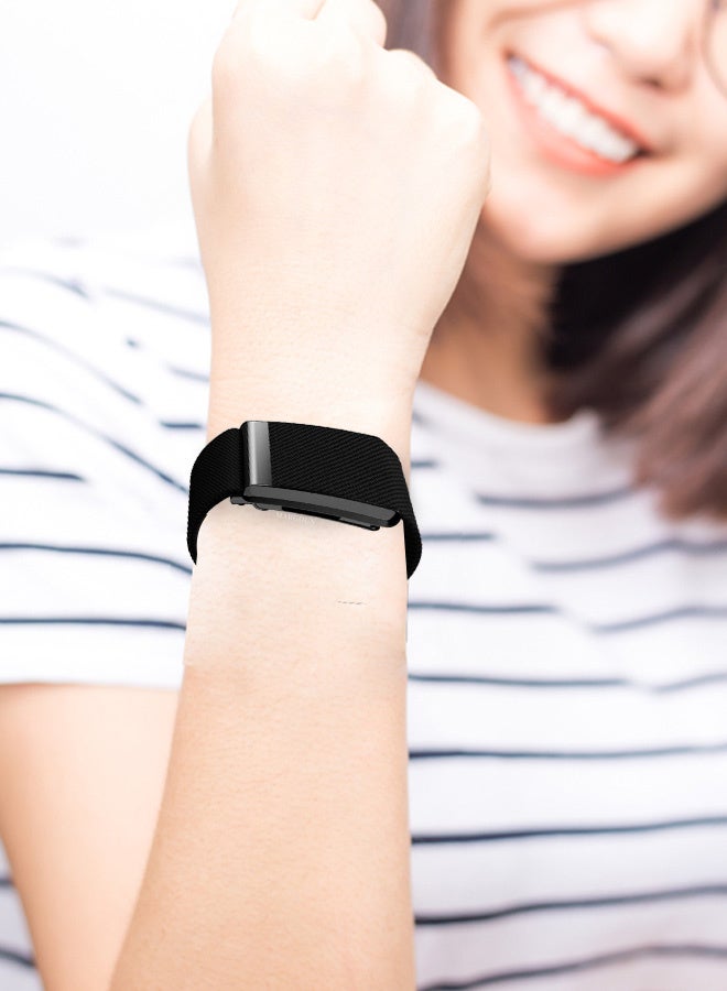 Nylon Sport Band for Whoop 4.0 Breathable Adjustable Wristband Water Resistant Replacement Strap Black