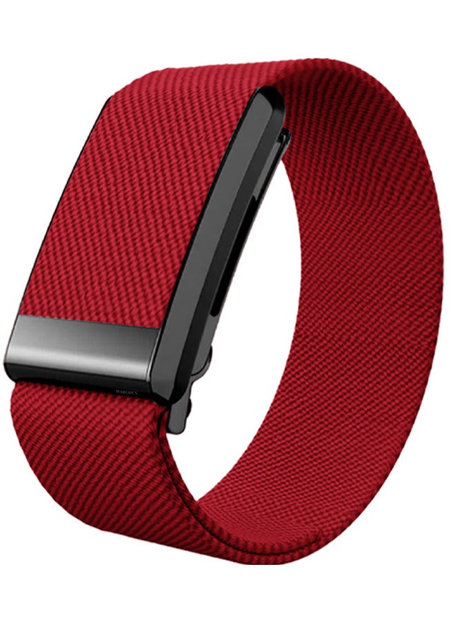 MARGOUN Nylon Sport Band for Whoop 4.0 Breathable Adjustable Wristband Water Resistant Replacement Strap Red  - Image 1