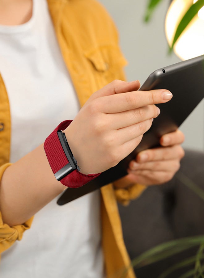 MARGOUN Nylon Sport Band for Whoop 4.0 Breathable Adjustable Wristband Water Resistant Replacement Strap Red  - Image 5