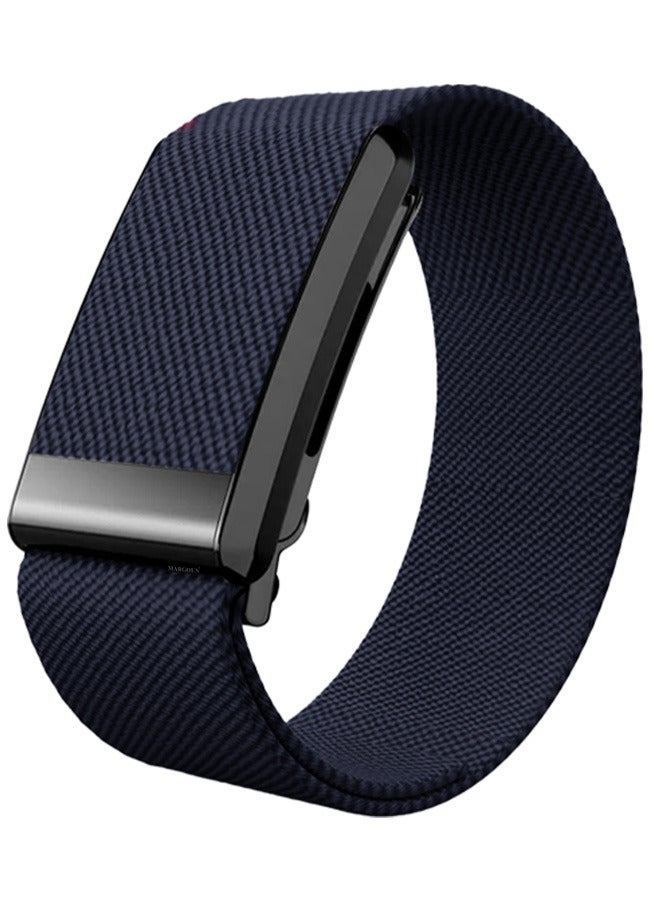 MARGOUN Nylon Sport Band for Whoop 4.0 Breathable Adjustable Wristband Water Resistant Replacement Strap Navy Blue  - Image 1