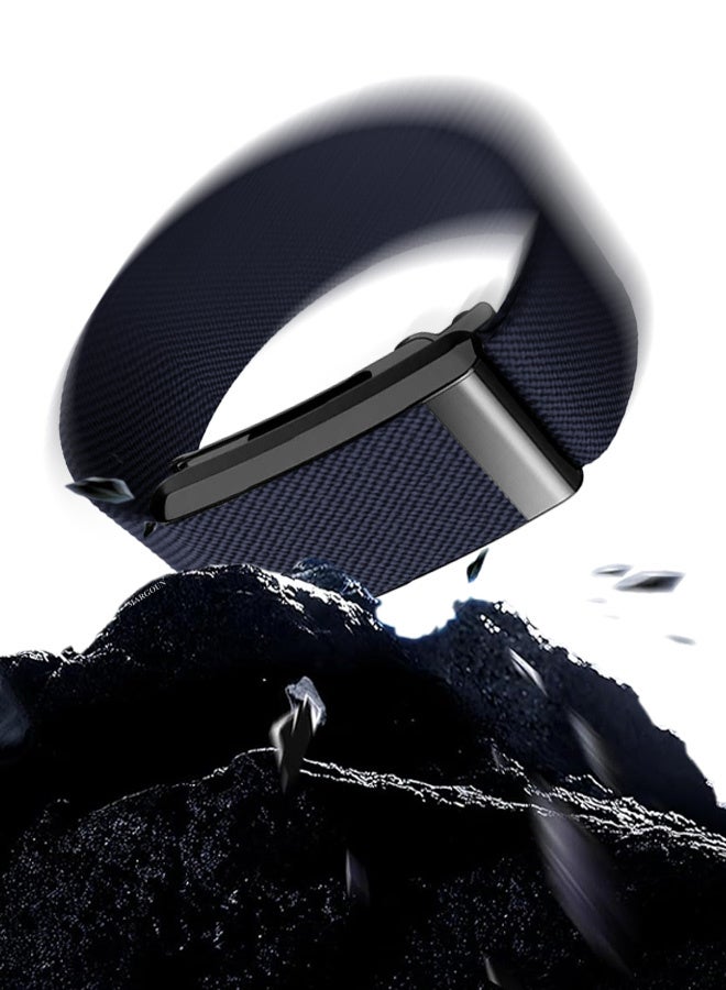 MARGOUN Nylon Sport Band for Whoop 4.0 Breathable Adjustable Wristband Water Resistant Replacement Strap Navy Blue  - Image 4