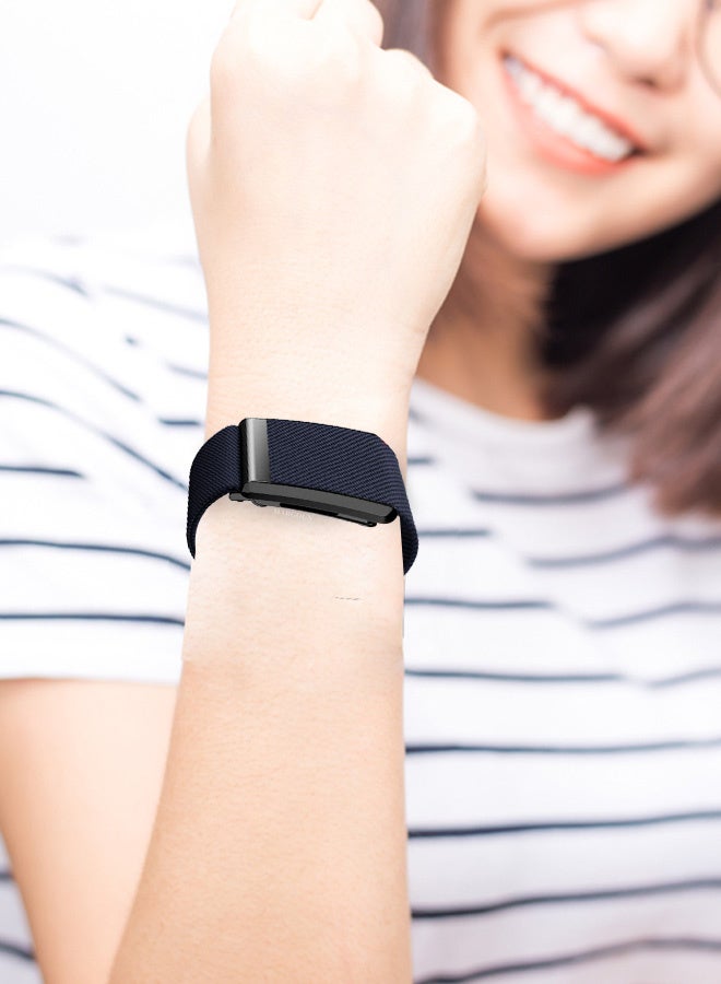 MARGOUN Nylon Sport Band for Whoop 4.0 Breathable Adjustable Wristband Water Resistant Replacement Strap Navy Blue