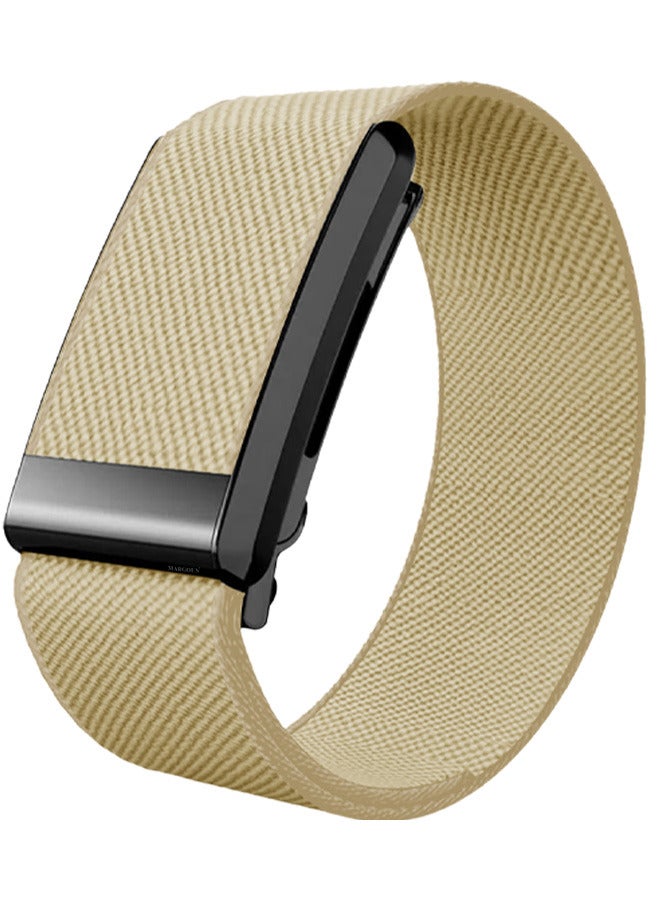 MARGOUN Nylon Sport Band for Whoop 4.0 Breathable Adjustable Wristband Water Resistant Replacement Strap Beige  - Image 1