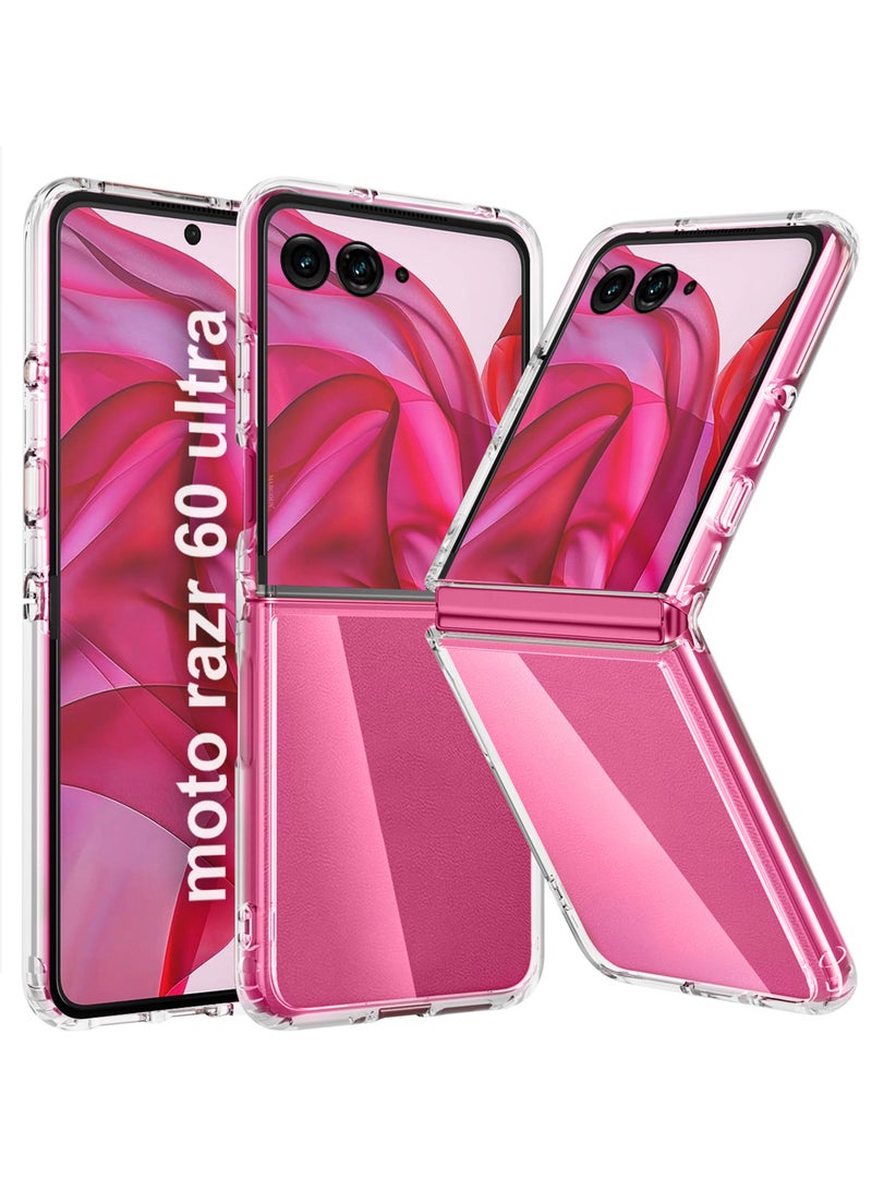 MARGOUN Case For Motorola Razr Ultra 2025/ Razr 60 Ultra Transparent Hard PC Back Cover Shockproof Protective Clear-1 