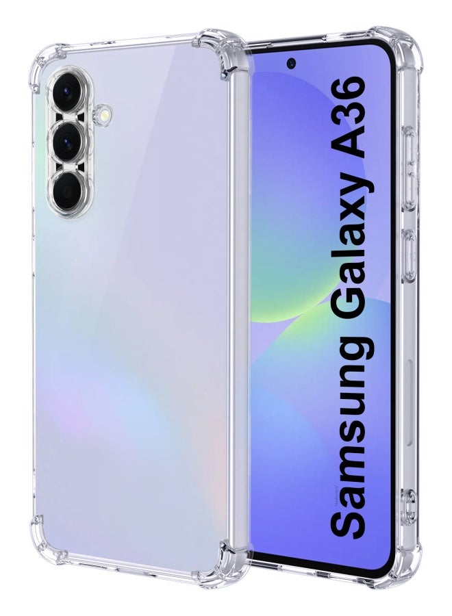 MARGOUN Protective Case And Cover For Galaxy A36 5G TPU Gorilla Case Transparent Shockproof Anti-Fall Cover Clear-1  - Image 1