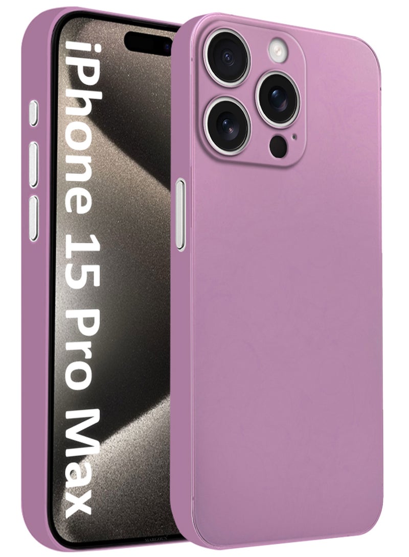 MARGOUN Protective Case And Cover For iPhone 15 Pro Max Air Skin Series Back Cover Sturdy Durable Thin Case Drop Protection Cover Light Purple-1  - Image 1