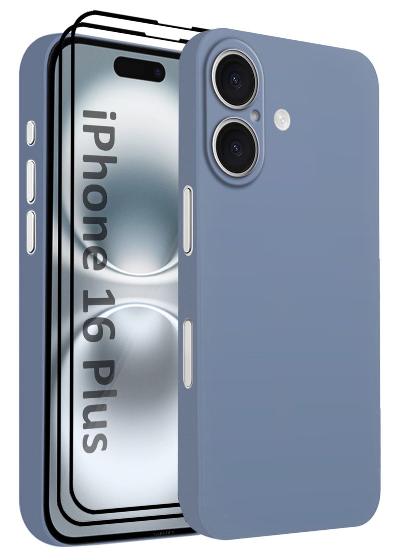 MARGOUN 3-Pack Thin Case for iPhone 16 Plus Back Cover Sturdy Durable Ultra-Thin Case Drop Protection Cover Blue-3  - Image 1