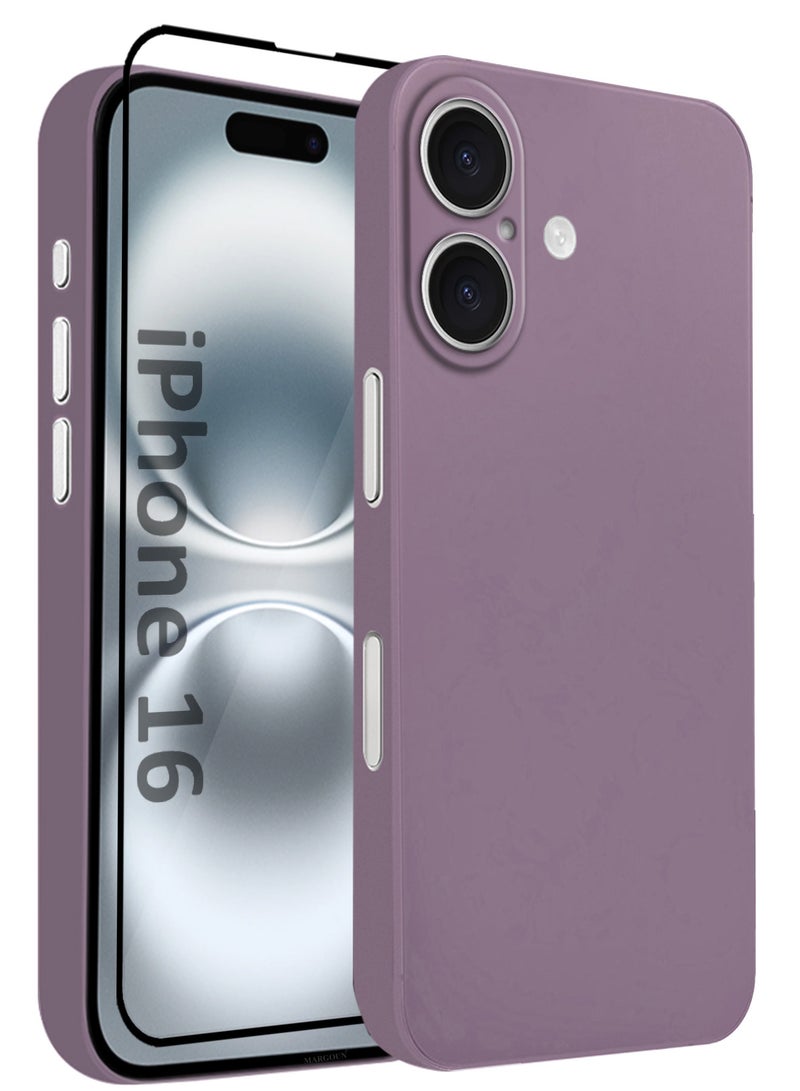 MARGOUN 2 Pack Thin Case For iPhone 16 Back Cover Sturdy Durable Ultra-Thin Case Drop Protection Cover Purple-2  - Image 1
