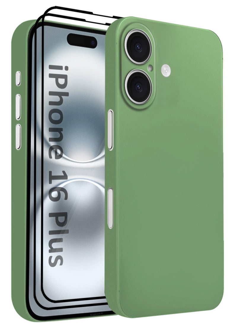 MARGOUN 3-Pack Thin Case For iPhone 16 Plus Back Cover Sturdy Durable Ultra-Thin Case Drop Protection Cover Green-3  - Image 1