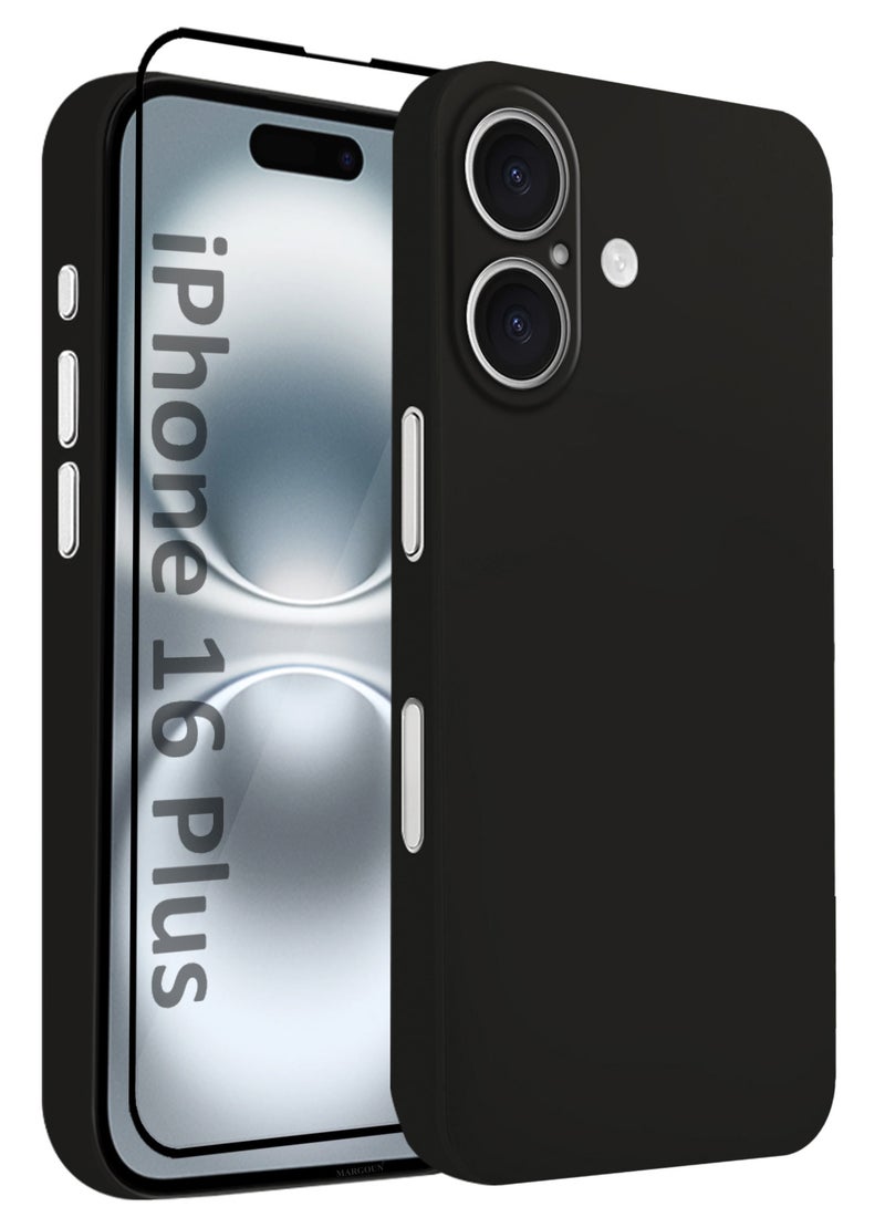 MARGOUN 2-Pack Thin Case for iPhone 16 Plus Back Cover Sturdy Durable Ultra-Thin Case Drop Protection Cover Black-2  - Image 1