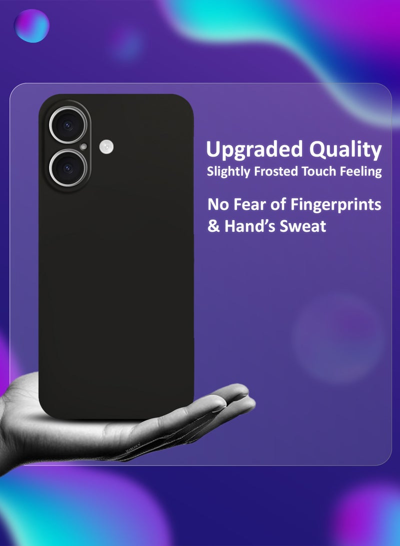MARGOUN 2-Pack Thin Case for iPhone 16 Plus Back Cover Sturdy Durable Ultra-Thin Case Drop Protection Cover Black-2  - Image 3