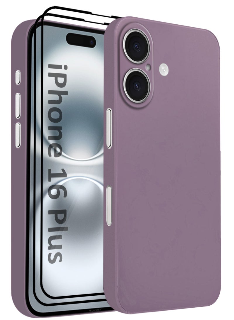 MARGOUN 3 Pack Thin Case For iPhone 16 Plus Back Cover Sturdy Durable Ultra-Thin Case Drop Protection Cover Purple-3  - Image 1