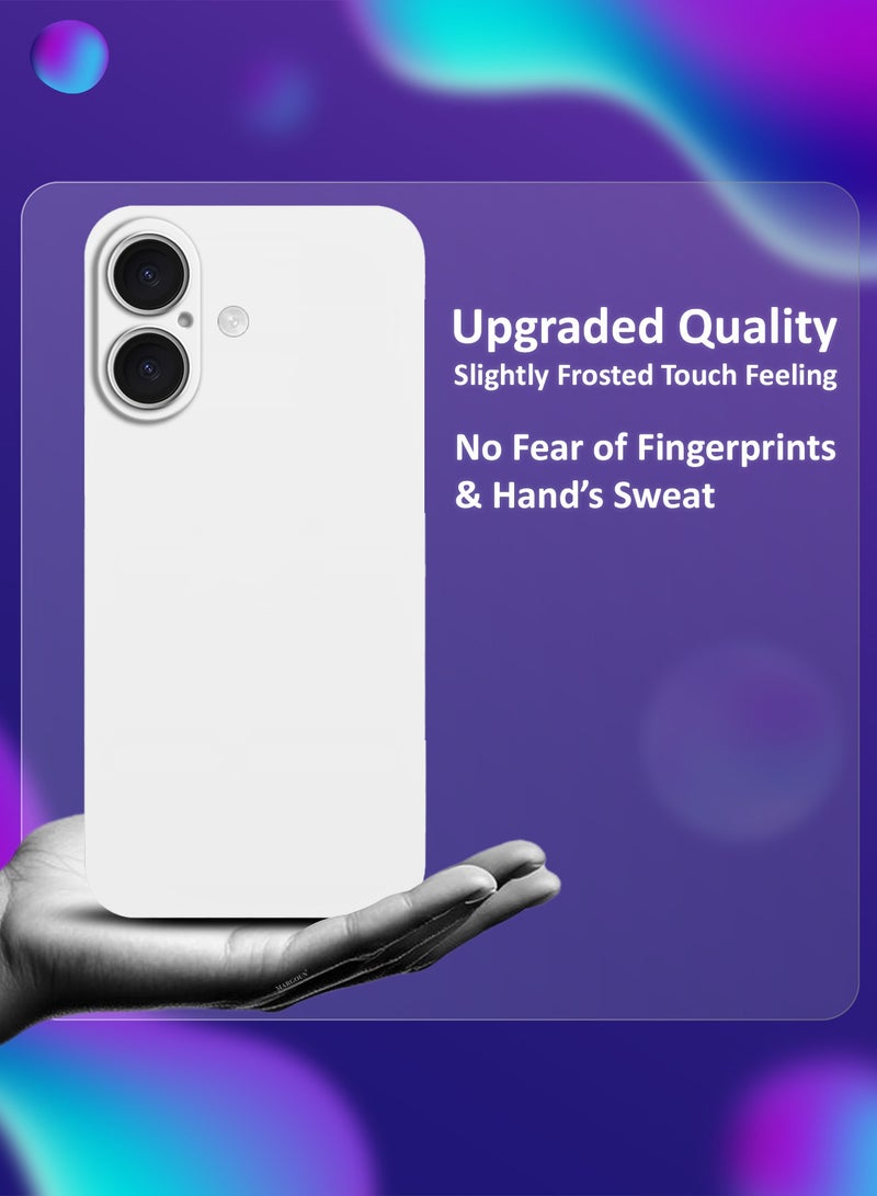 MARGOUN 2 Pack Thin Case For iPhone 16 Plus Back Cover Sturdy Durable Ultra-Thin Case Drop Protection Cover White-2  - Image 2