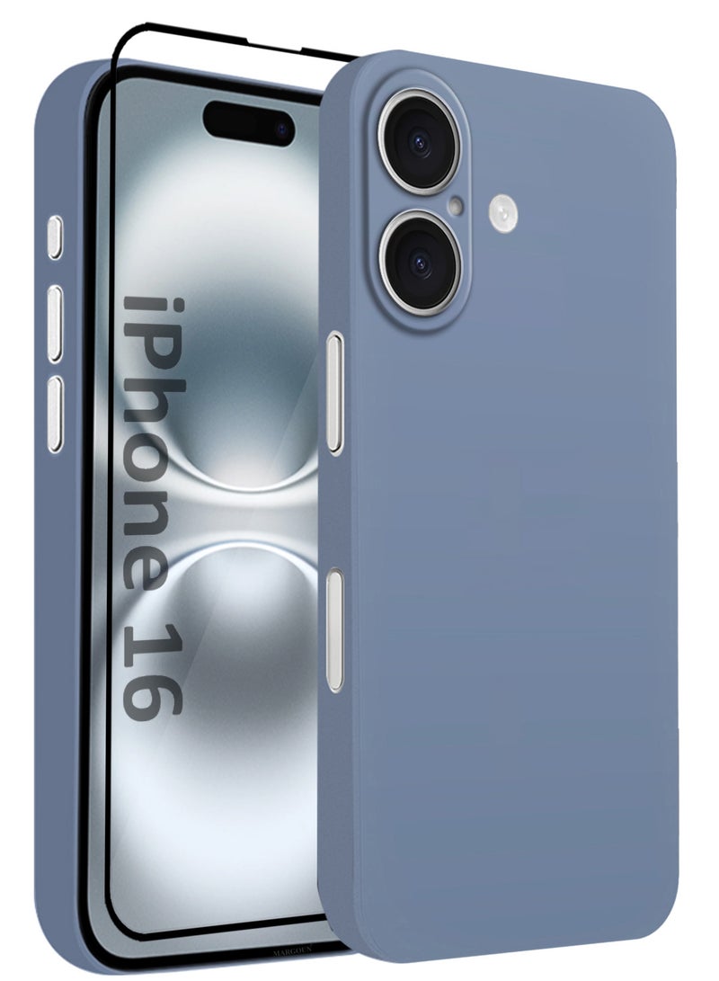 MARGOUN 2 Pack Thin Case For iPhone 16 Back Cover Sturdy Durable Ultra-Thin Case Drop Protection Cover Blue-2  - Image 1