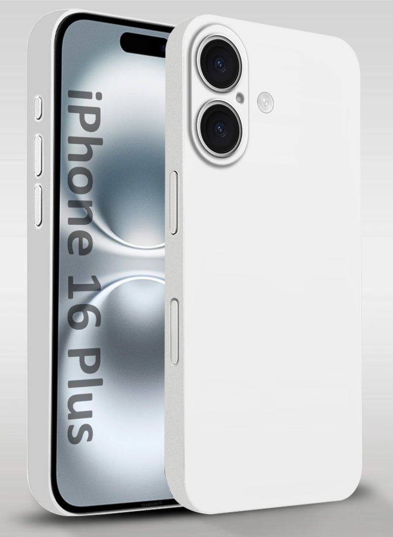 MARGOUN Protective Thin Case For iPhone 16 Plus Back Cover Sturdy Durable Ultra-Thin Case Drop Protection Cover White-1  - Image 1