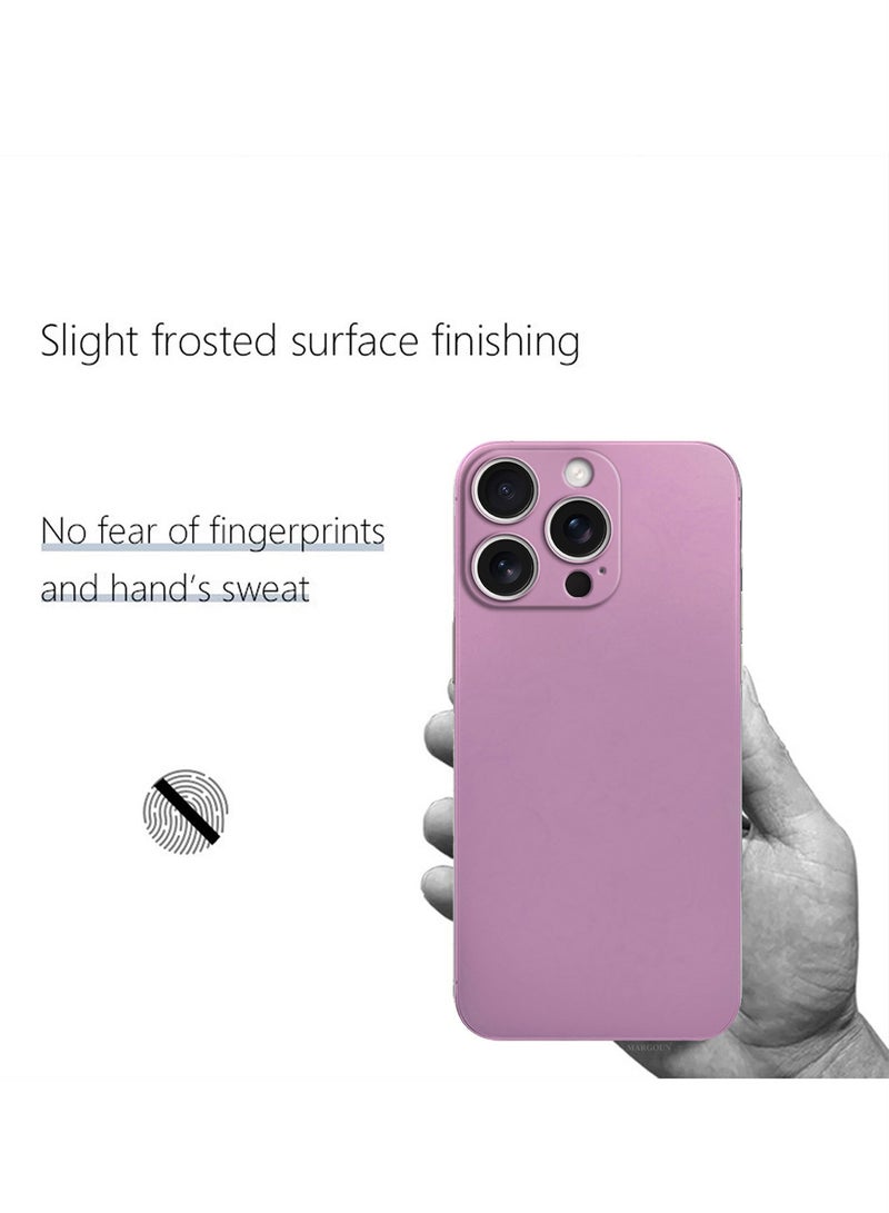 3 Pack Thin Case For iPhone 16 Pro Back Cover Sturdy Durable Ultra-Thin Case Drop Protection Cover Clear With Two 3D Screen Protectors - Pink Pink-3
