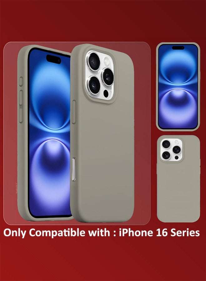 MARGOUN Proctective Silicone Case For iPhone 16 Pro Max Liquid Silicone Protective Phone Case With Soft Anti-Scratch Microfiber Lining Utra Slim Drop Beige-11  - Image 2