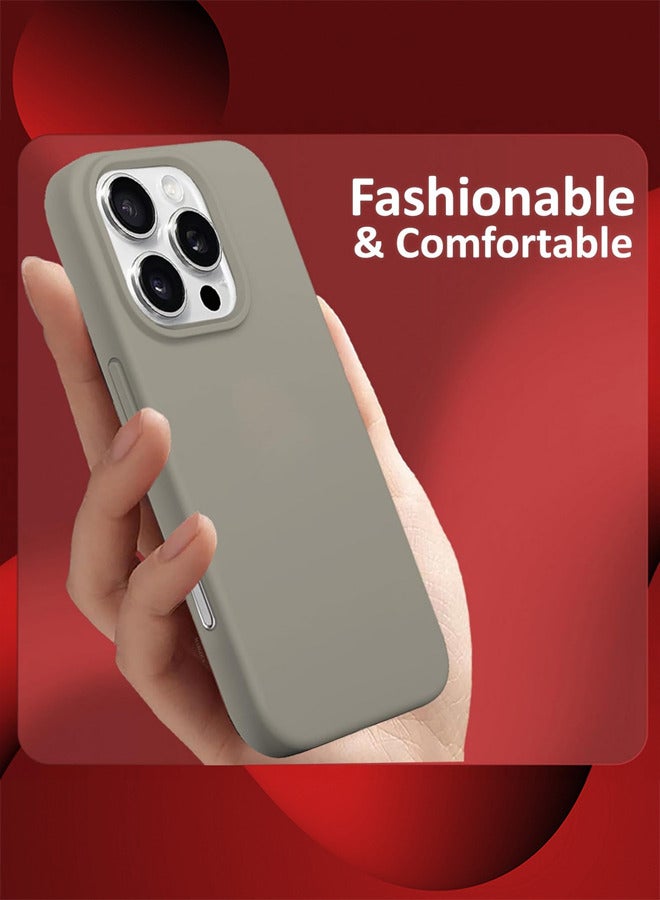MARGOUN Proctective Silicone Case For iPhone 16 Pro Max Liquid Silicone Protective Phone Case With Soft Anti-Scratch Microfiber Lining Utra Slim Drop Beige-11  - Image 3