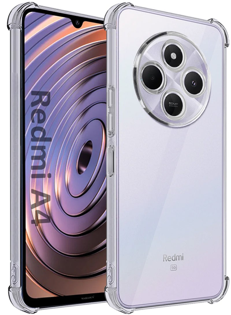 MARGOUN Protective Case And Cover For Gorilla Case For Redmi A4  Transparent Shockproof  Crystal Clear With ReinForced Corners Clear-1  - Image 1