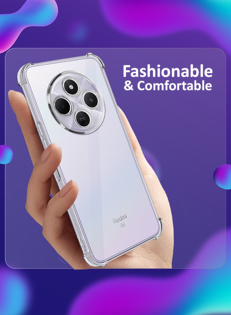 MARGOUN Protective Case And Cover For Gorilla Case For Redmi A4  Transparent Shockproof  Crystal Clear With ReinForced Corners Clear-1  - Image 5