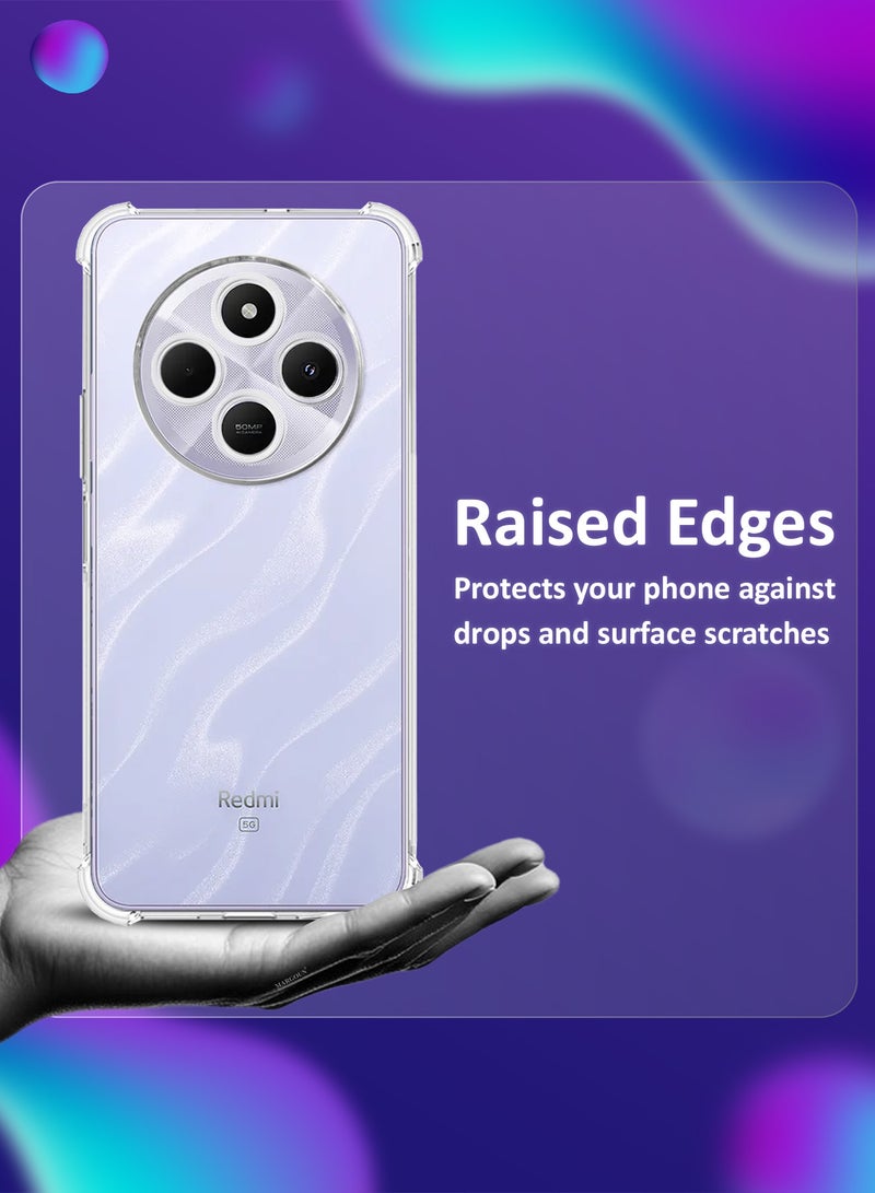 MARGOUN Protective Gorilla Case For Redmi 14R Transparent Shockproof  Crystal Clear With ReinForced Corners Clear-1  - Image 3