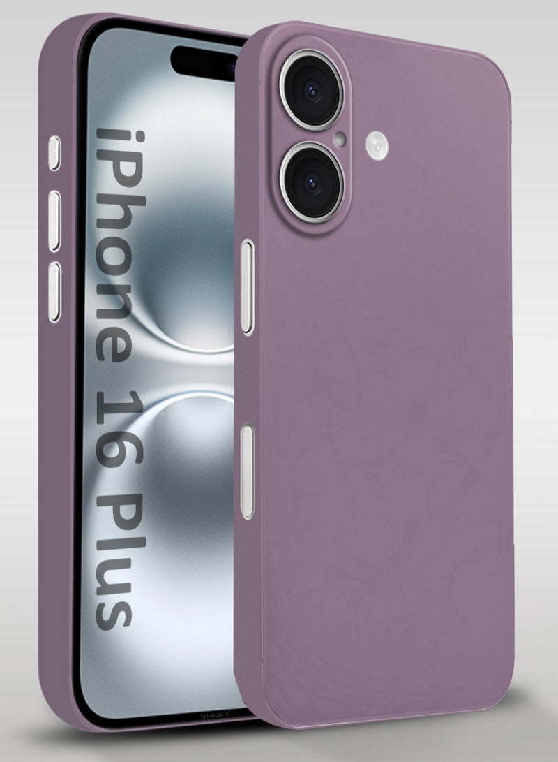 MARGOUN Thin Case For iPhone 16 Plus Back Cover Sturdy Durable Ultra-Thin Case Drop Protection Cover Purple-1  - Image 1
