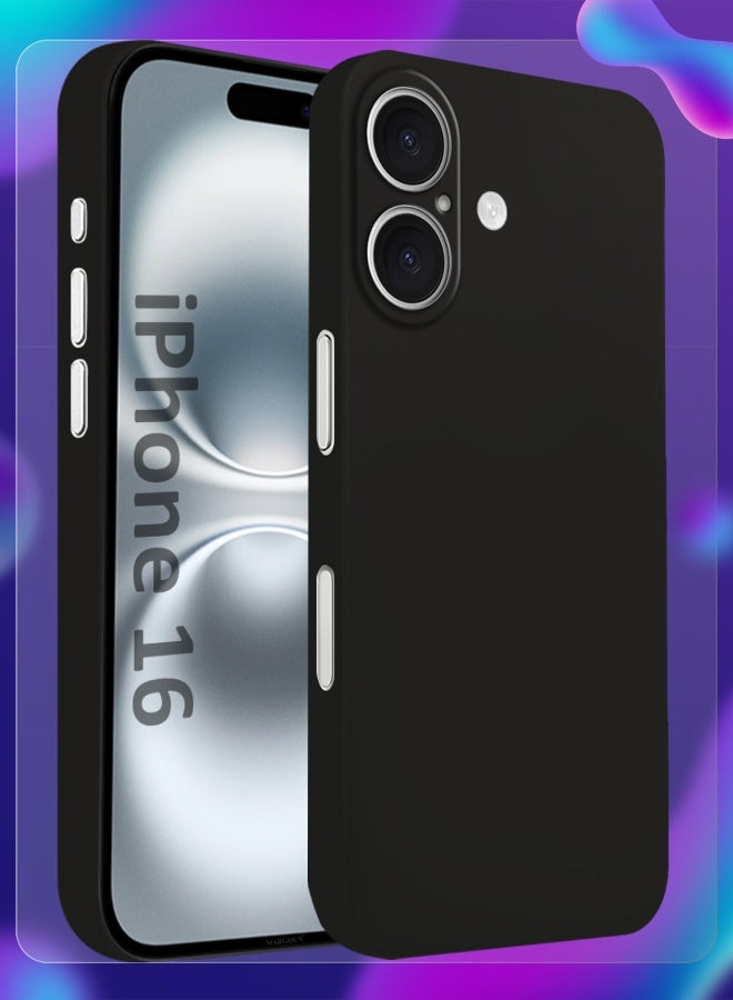 MARGOUN Protective Case And Cover For iPhone 16 Ultra Thin Case Cover Air Skin Series Back Cover Sturdy Durable Case Drop Protection Cover Black-1  - Image 1