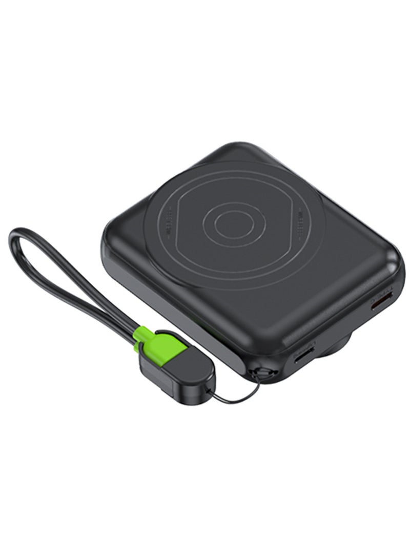 MARGOUN 8800 mAh Y389 Power Bank 22.5W Fast Charging With Wireless And Type-C To Lightning Cable Black-1  - Image 5