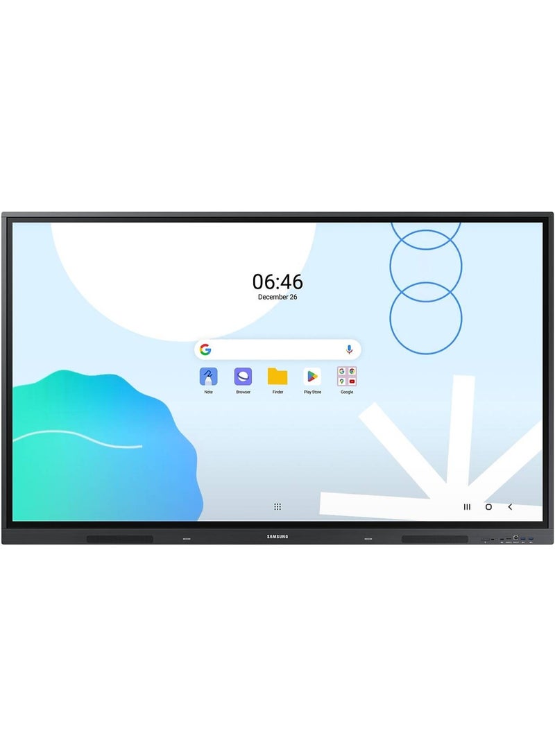 Samsung WAD Series 86" 4K UHD Interactive Touch Display, IR Multi-Touch, Android 13, 64GB Storage, Wi-Fi 6 & Bluetooth, Fast Response Time, Black LH86WADWLGCXUE Black