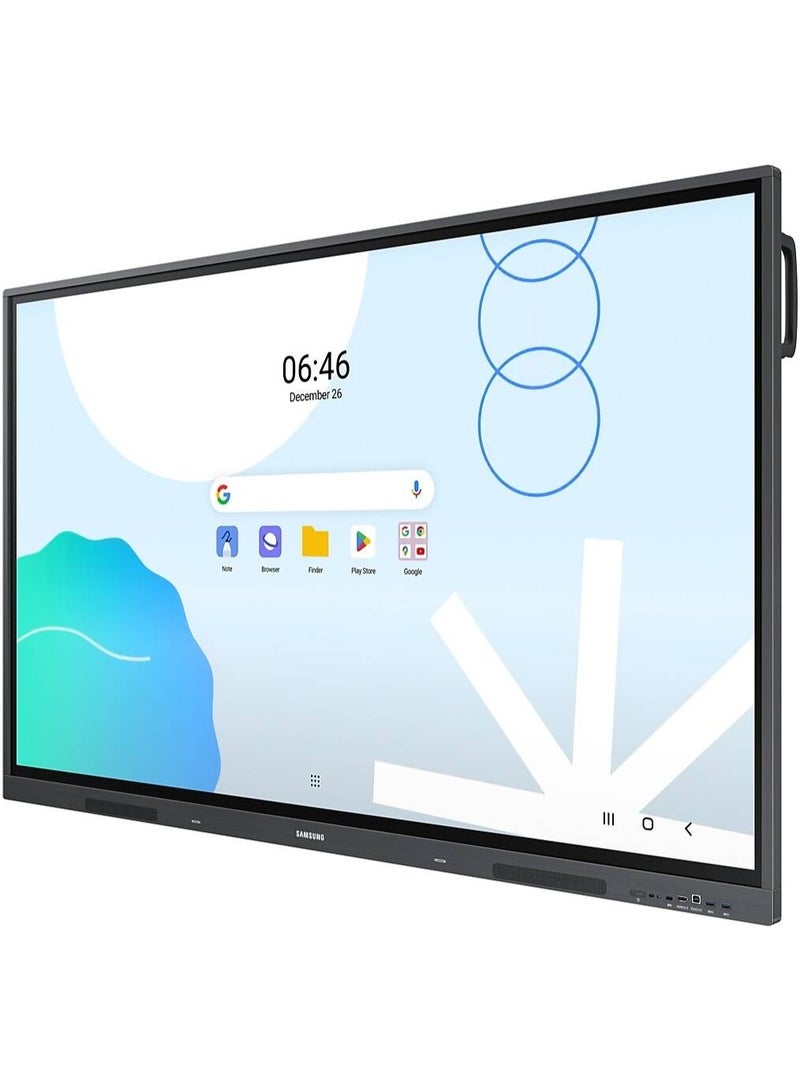 Samsung WAD Series 86" 4K UHD Interactive Touch Display, IR Multi-Touch, Android 13, 64GB Storage, Wi-Fi 6 & Bluetooth, Fast Response Time, Black LH86WADWLGCXUE Black