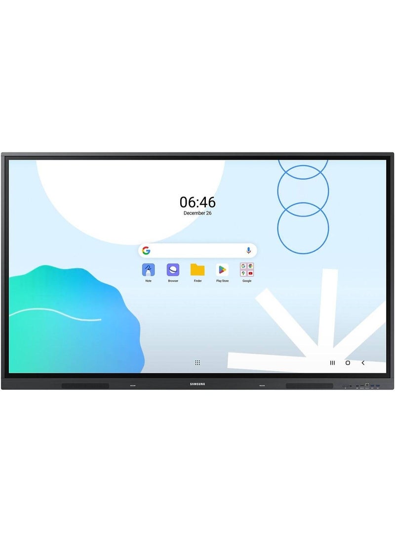 Samsung WAD Series 75" 4K UHD Interactive Touch Display, IR Multi-Touch, Android 13, 64GB Storage, Wi-Fi 6 & Bluetooth, Fast Response Time, Black LH75WADWLGCXUE Black - Image 1